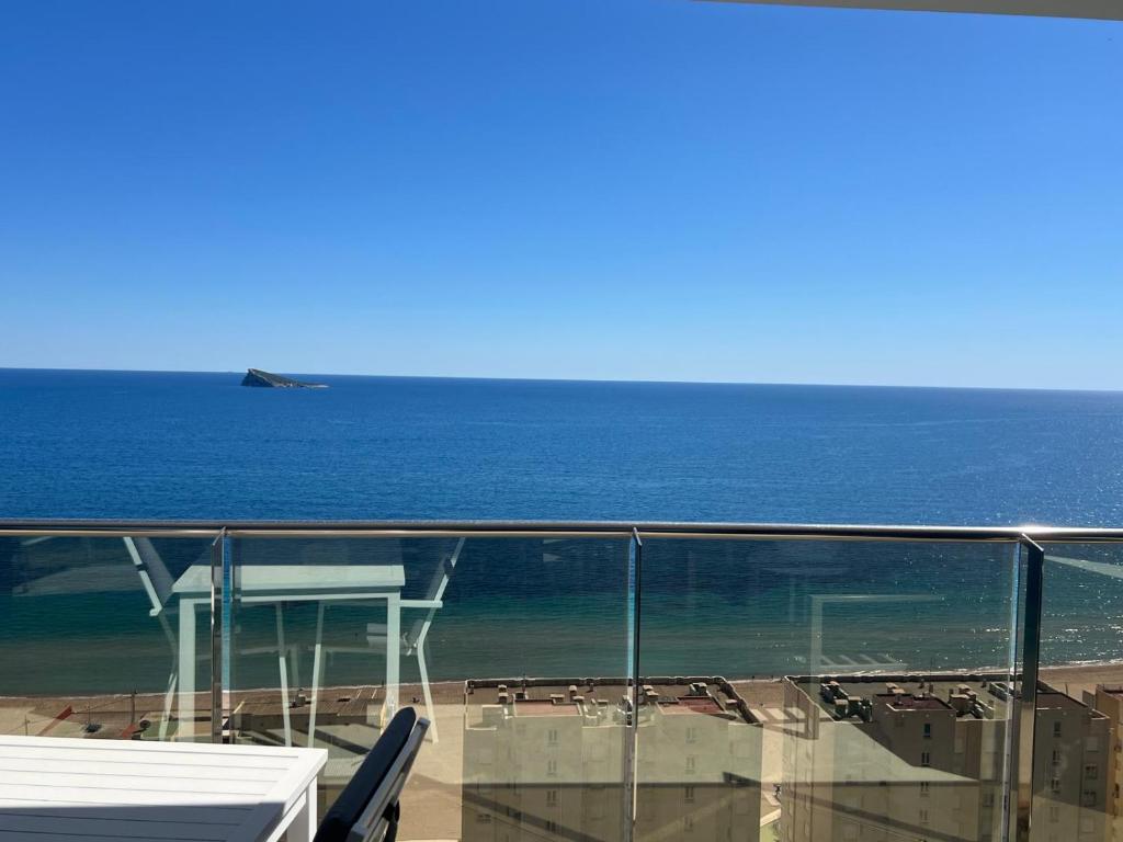 a view of the ocean from a balcony at Apartment Sunset Cliffs Poniente in Benidorm