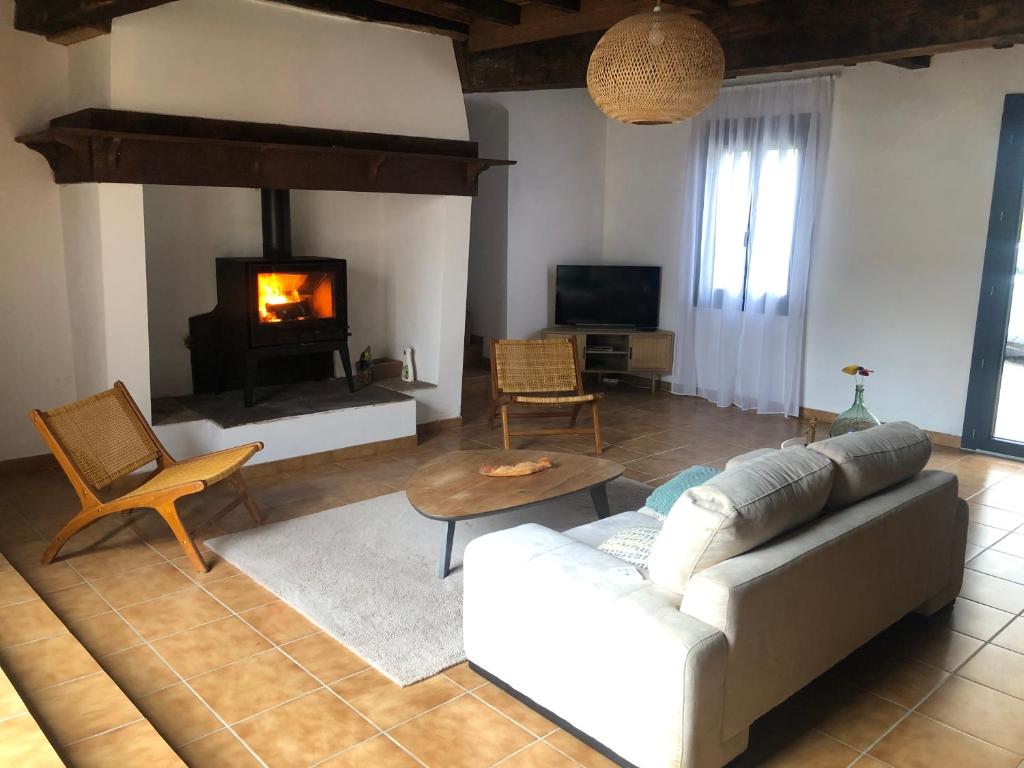 Posezení v ubytování Le Marronnier