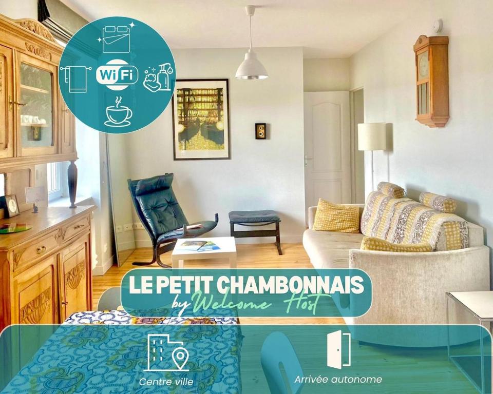 Χώρος καθιστικού στο Le Petit Chambonnais, confort et calme