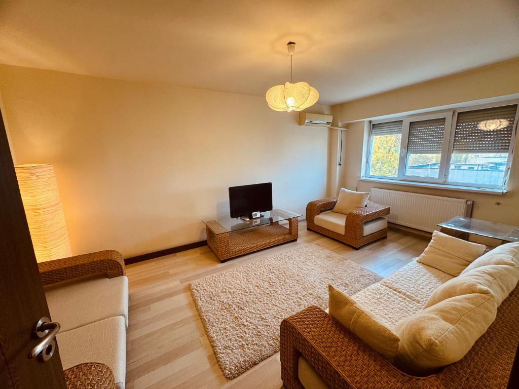 Χώρος καθιστικού στο Apartament ultracentral Botanica