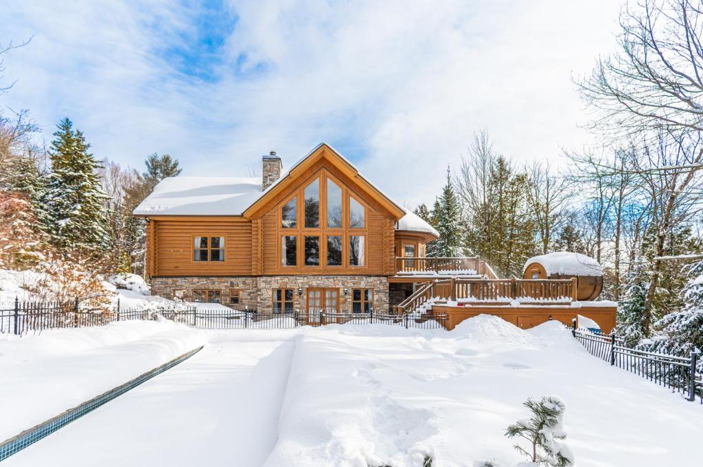 Fiddler Lake Resort Chalet 80 Deer with pool v zimě