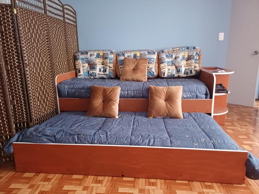 Postel nebo postele na pokoji v ubytování Minidepartamento Monoambiente 2AD - 2Ni