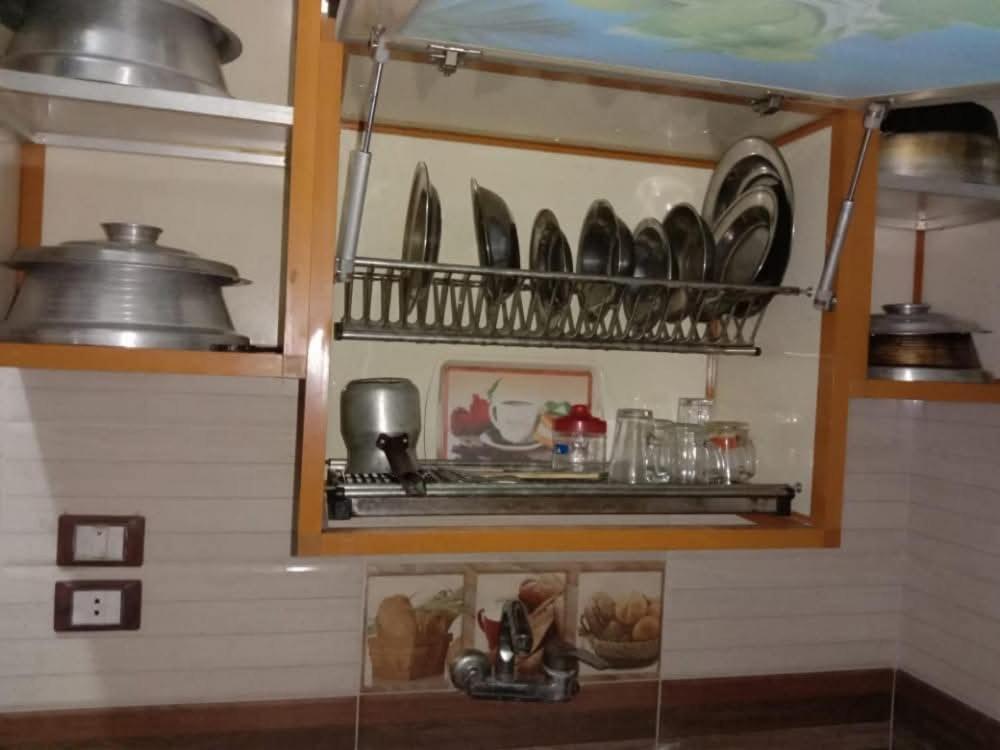 Kuchyň nebo kuchyňský kout v ubytování فيلا نادي الزهره