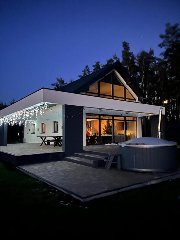 Bygningen som feriehuset ligger i