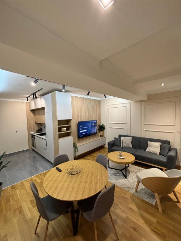 Kuchyň nebo kuchyňský kout v ubytování City center apartment 3