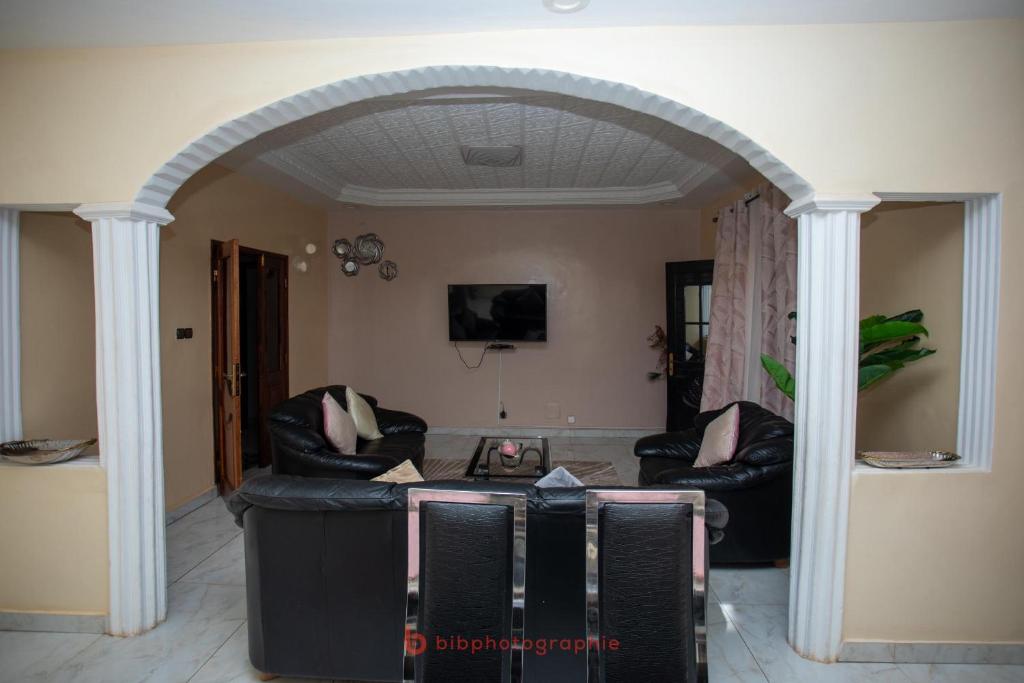 TV a/nebo společenská místnost v ubytování Cabral residence