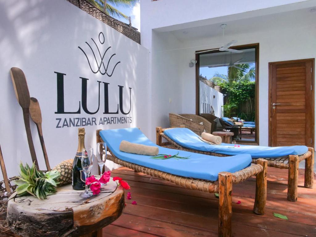 Posezení v ubytování Lulu Zanzibar Apartments