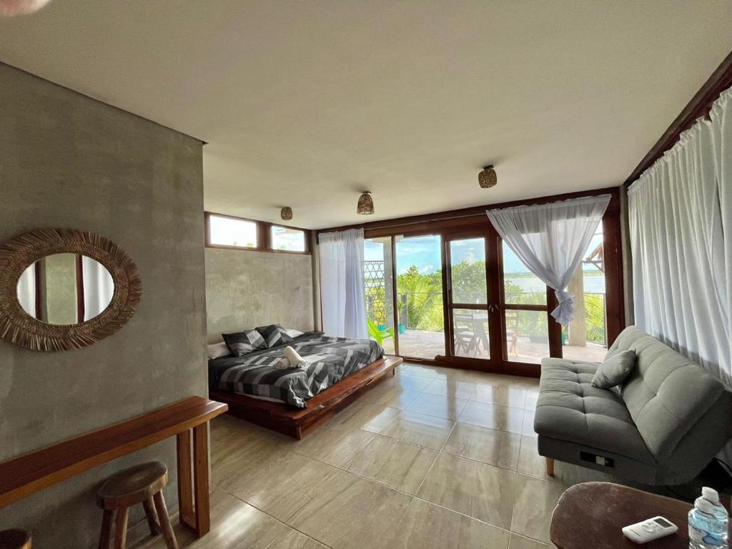 Posezení v ubytování Cayuco Maya