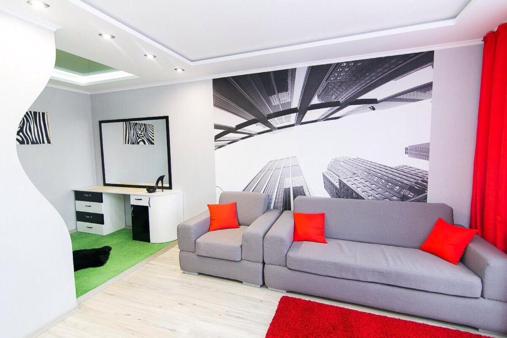 Posezení v ubytování Apart-Kharkovskaya street