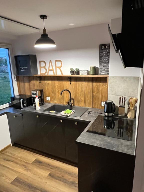 Η κουζίνα ή μικρή κουζίνα στο Apartament Antracytowe Wrota