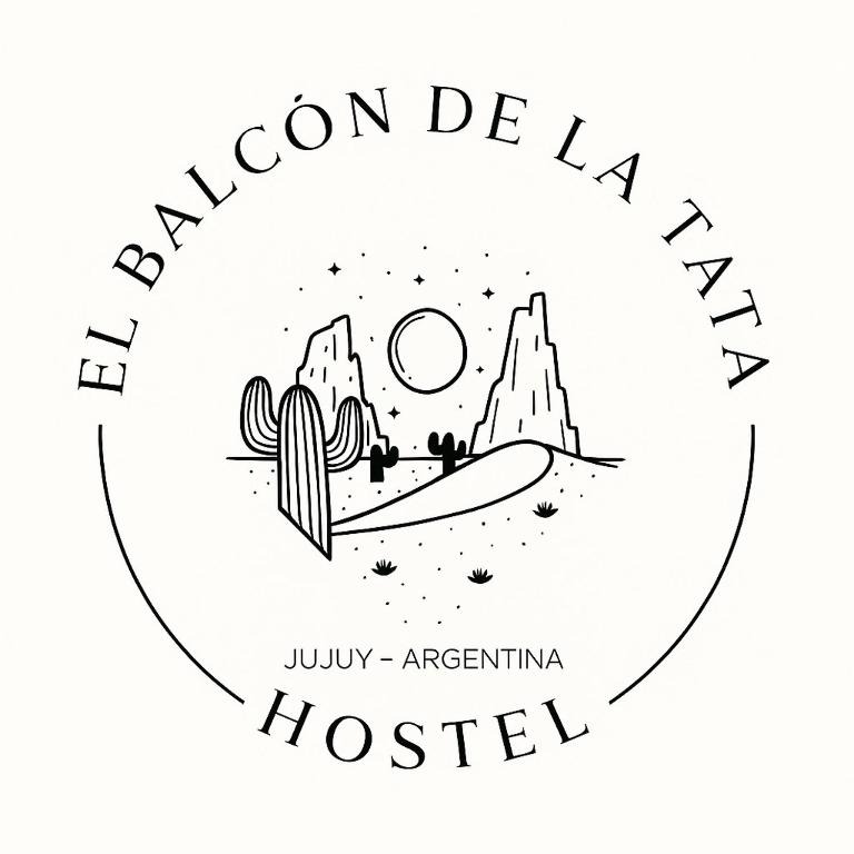 a logo for a hotel in the mountains at El Balcón de la Tata Hostel in San Salvador de Jujuy