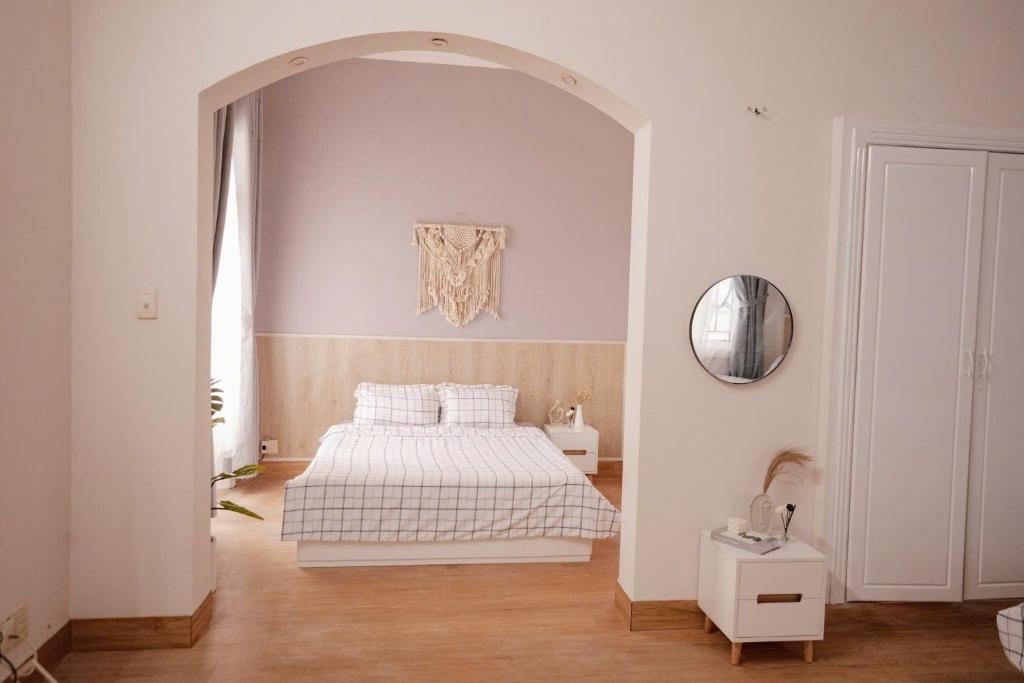 Postel nebo postele na pokoji v ubytování Vung Tau Paris Villa pool near beach