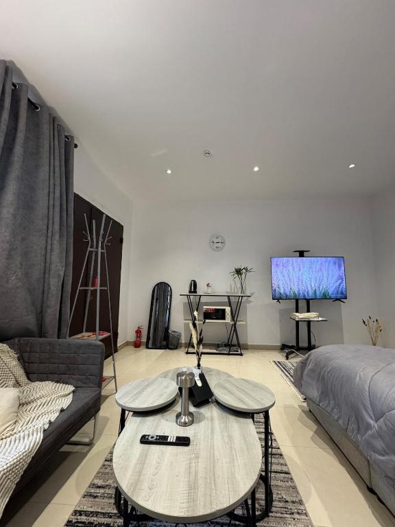 TV a/nebo společenská místnost v ubytování A studio in the heart of Khobar