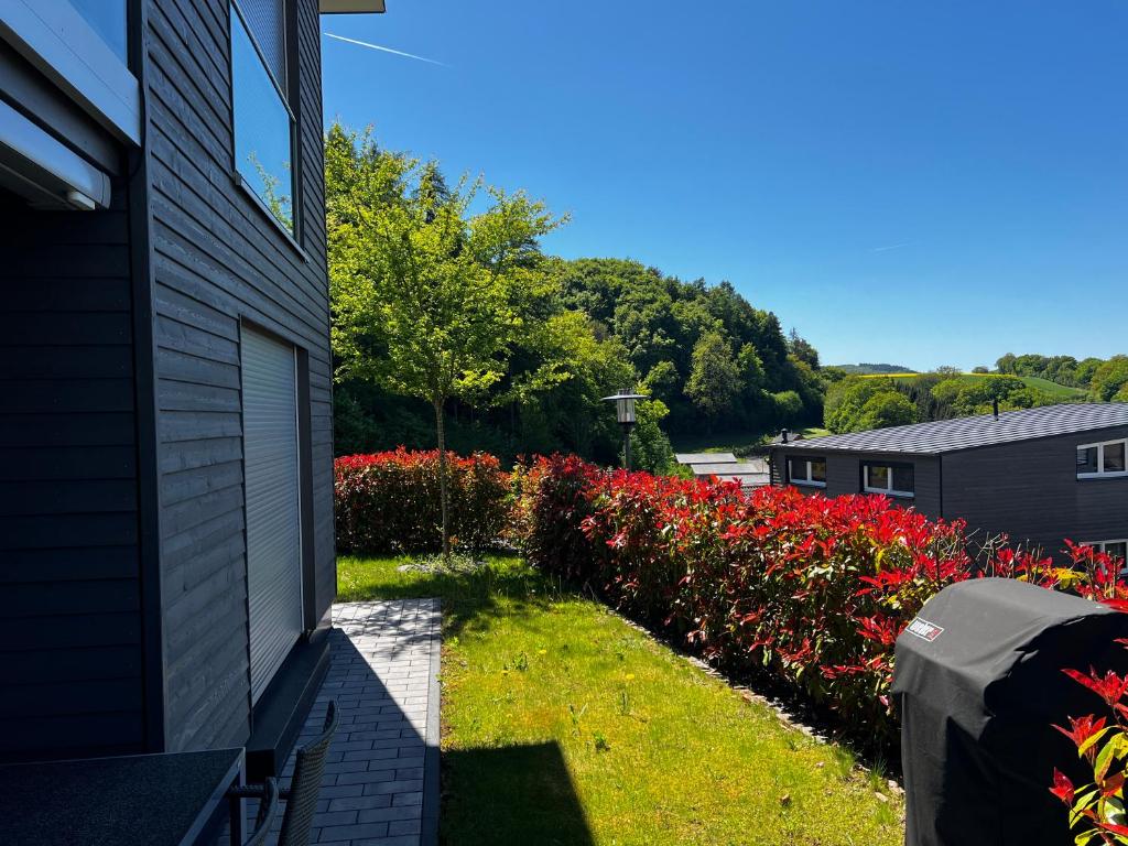 En have udenfor Ferienhaus Schieferterrasse - Waldsee Rieden -