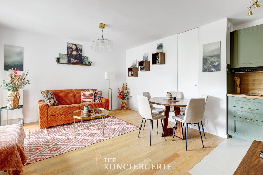 Χώρος καθιστικού στο Elegant appartement proche de l'hippodrome