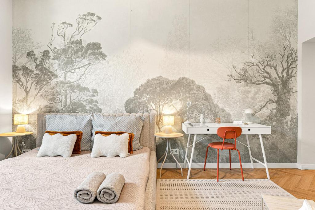 Postel nebo postele na pokoji v ubytování APARTMAN OLLIES se snídaní zdarma