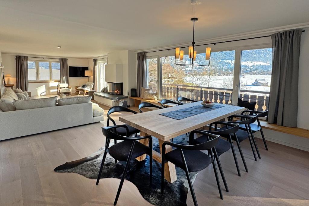 Posezení v ubytování Klopfer Haus Oberstdorf