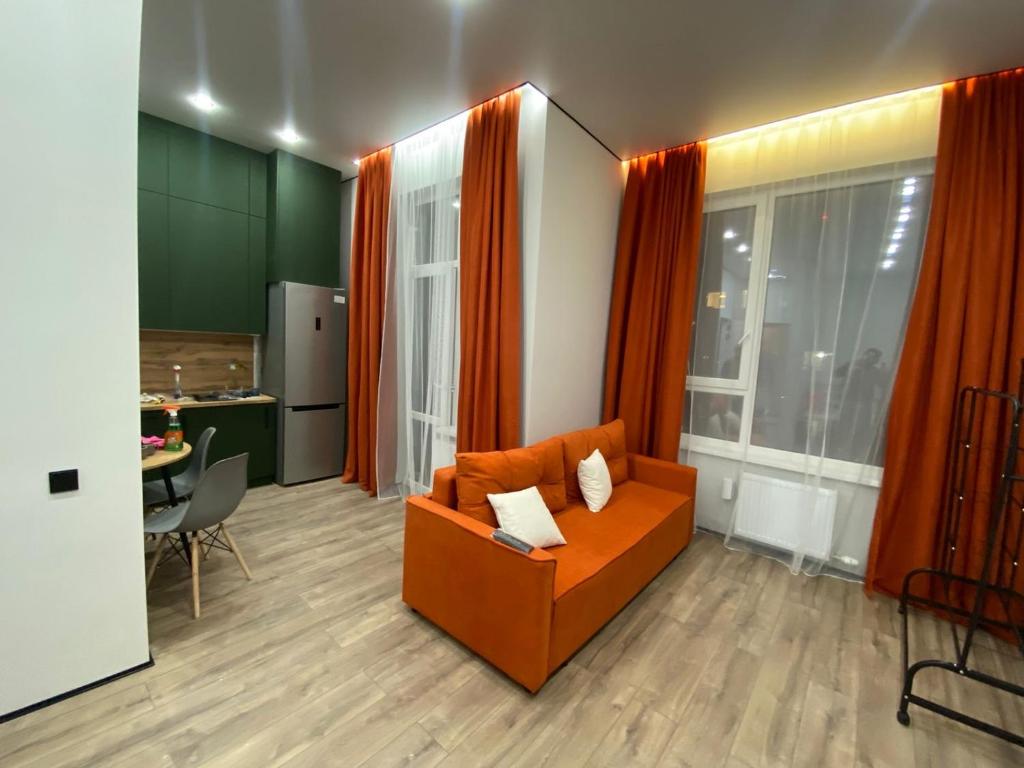 Ένα μπάνιο στο Квартира Арена Таурес