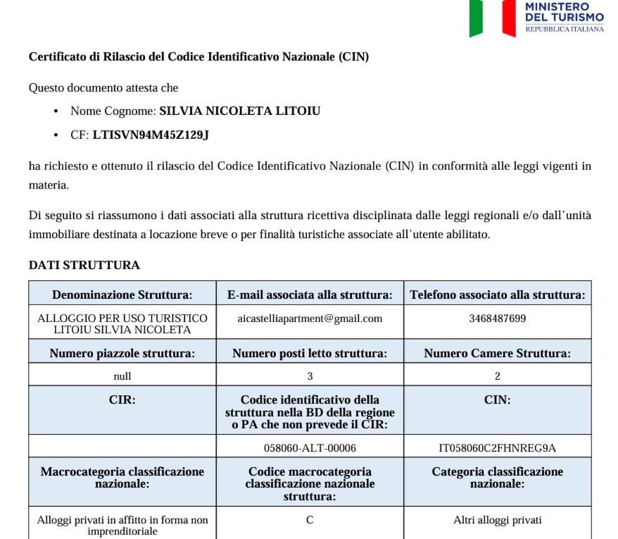 Fotografie z fotogalerie ubytování Ai Castelli Apartment - Locazione Turistica CIN IT58060C2FHNREG9A v destinaci Colonna