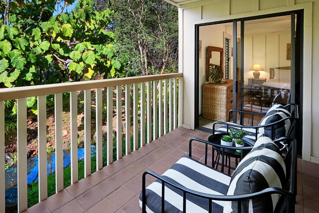 Balkón nebo terasa v ubytování Waikomo Streams 121