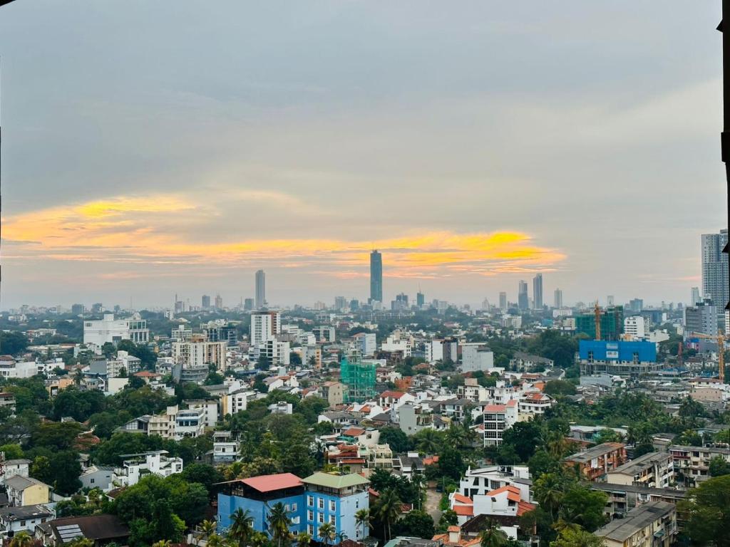 a cityscape of a city with skyscrapers at Oval View Residence by C in Colombo