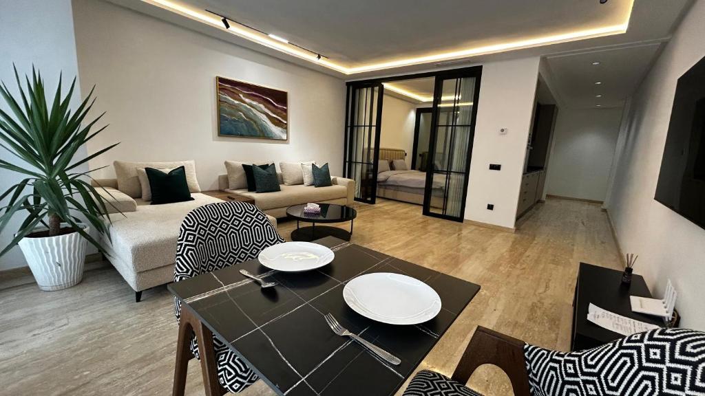 Χώρος καθιστικού στο Prestige Aman