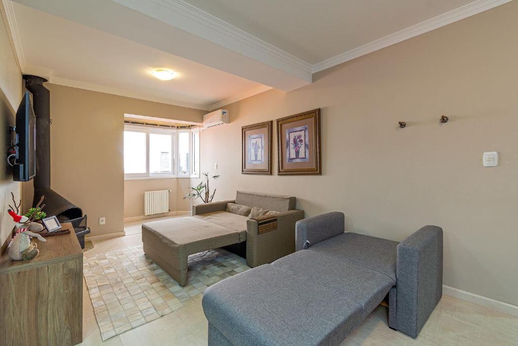 Posezení v ubytování 1 quadra da Catedral em Canela