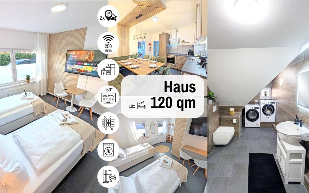 Kuchyň nebo kuchyňský kout v ubytování BesTime - Modernes 5BR Haus mit 2 Parkplätzen