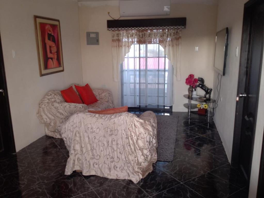 Ένα ή περισσότερα κρεβάτια σε δωμάτιο στο Casa en playas