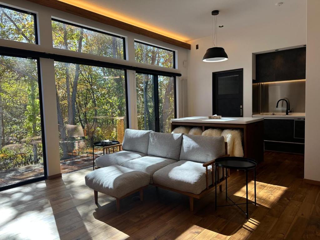 Posezení v ubytování Duna Colorada Niseko