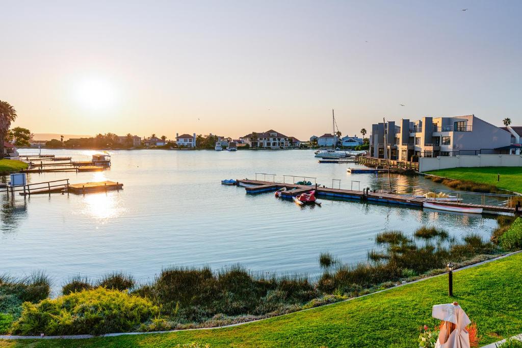 a view of a river with boats in it at Port Owen Marina by First Private Stays in Velddrif