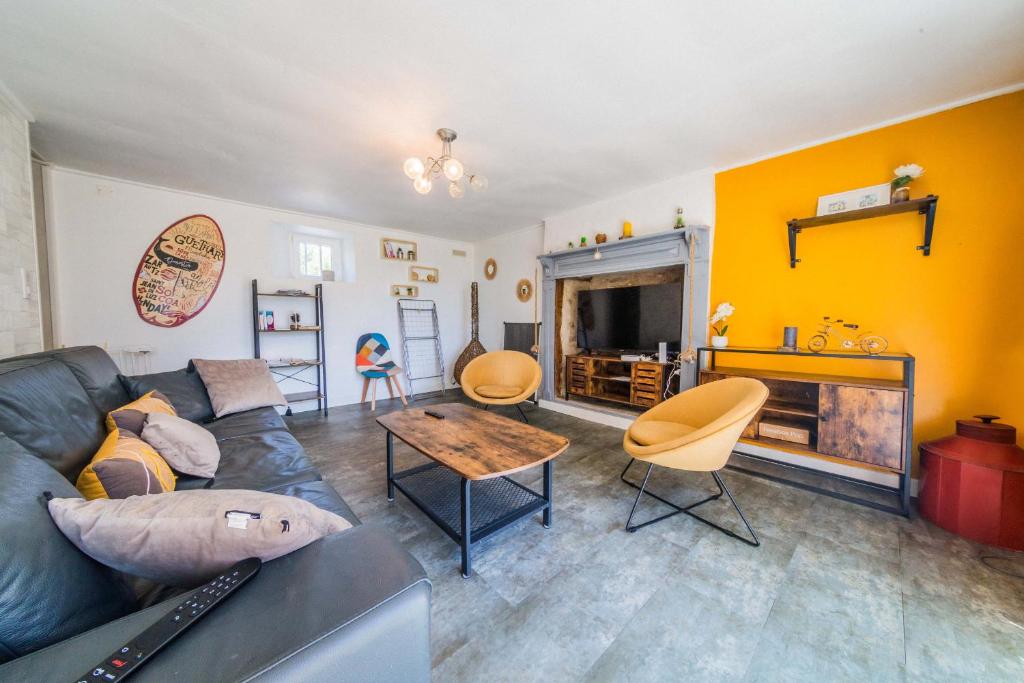 Χώρος καθιστικού στο Villa Pradotte