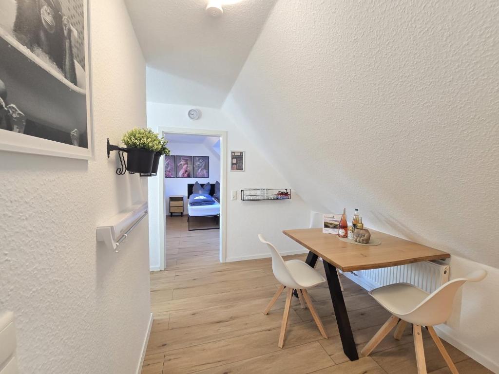 Kuchyň nebo kuchyňský kout v ubytování Appartement Schlummernest