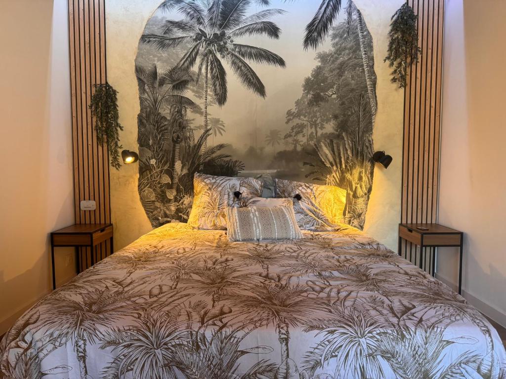 Postel nebo postele na pokoji v ubytování Le Perlez