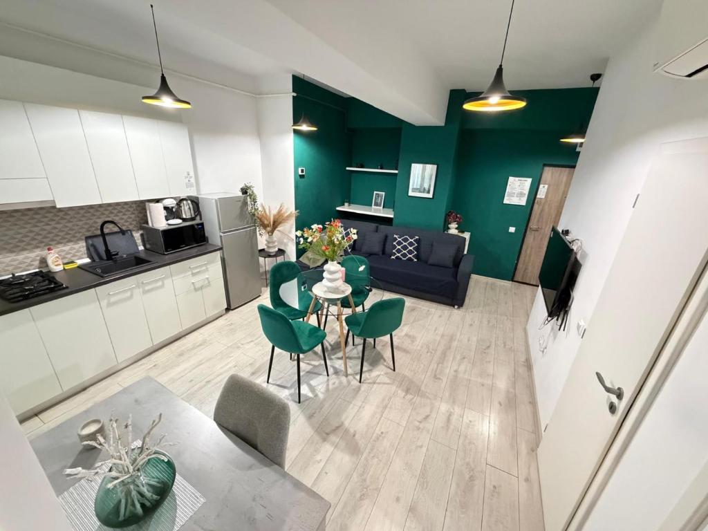 Kuchyň nebo kuchyňský kout v ubytování TOD APARTMENTS Palas Mall