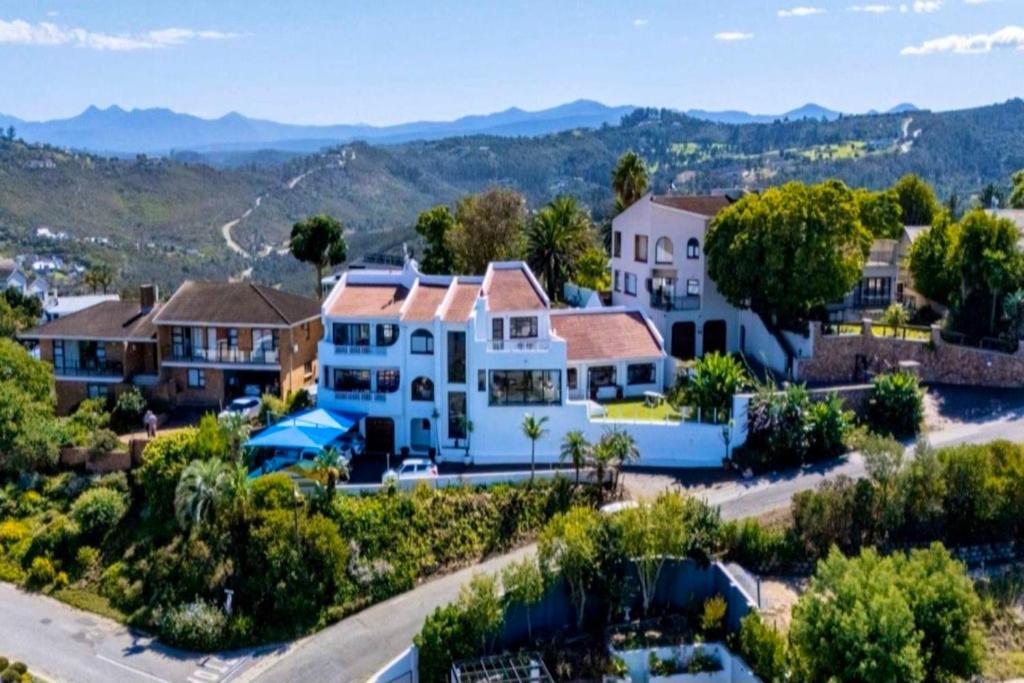 an aerial view of a house at Pamosoro Pegomo Villa - Luxurious Knysna Views! in Knysna