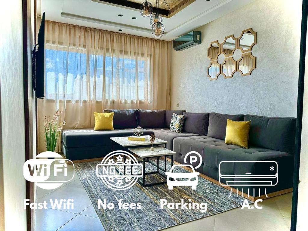 Χώρος καθιστικού στο New Comfortable Apartment with Netflix & IPTV