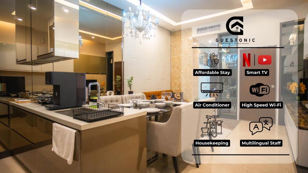 Køkken eller tekøkken på Dorsett Residences Bukit Bintang by Guestonic