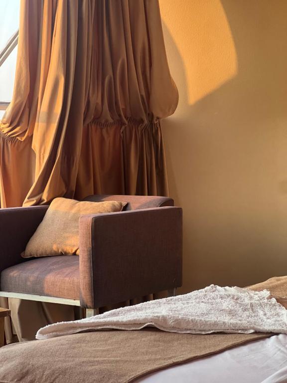 Postel nebo postele na pokoji v ubytování Al-Najm Coastal Camp Rum