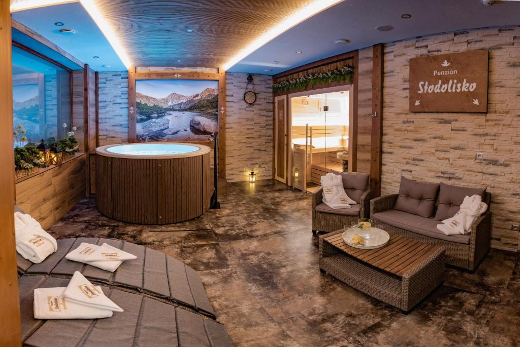 Posezení v ubytování Penzion Stodolisko