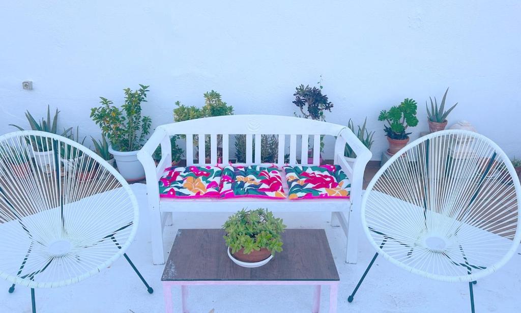 Posezení v ubytování Beautiful house near the center with terrace