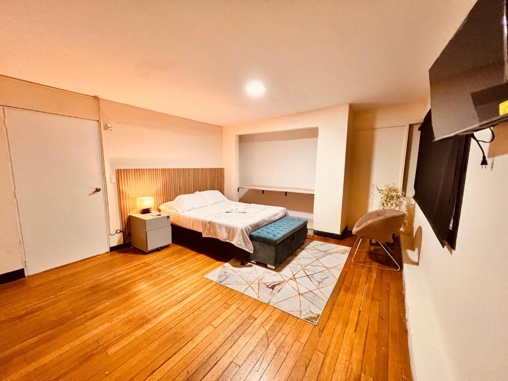 Ένα ή περισσότερα κρεβάτια σε δωμάτιο στο Hotel villa aloha