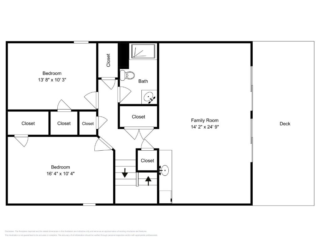 a floor plan of a house at Dreamers Inn in Swanton