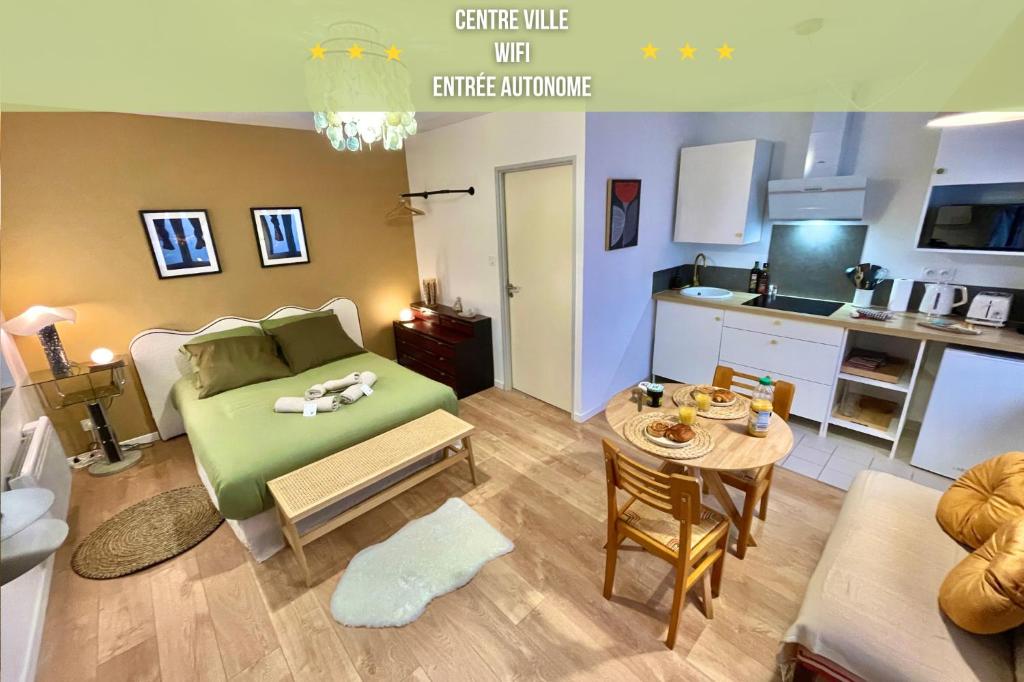 Kuchyň nebo kuchyňský kout v ubytování " Le Petit Venise " Centre Ville - Wifi - TV