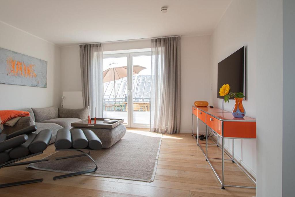 Μια τηλεόραση ή/και κέντρο ψυχαγωγίας στο Ferienhaus Gröön Huus