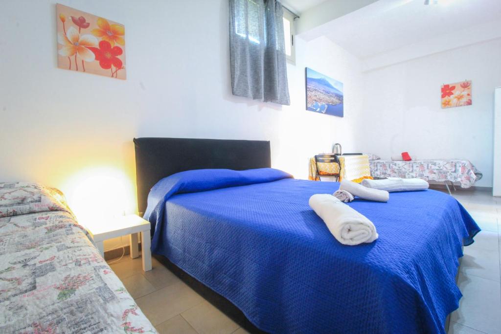 Postel nebo postele na pokoji v ubytování bed and fly near 2 trasfert inclused