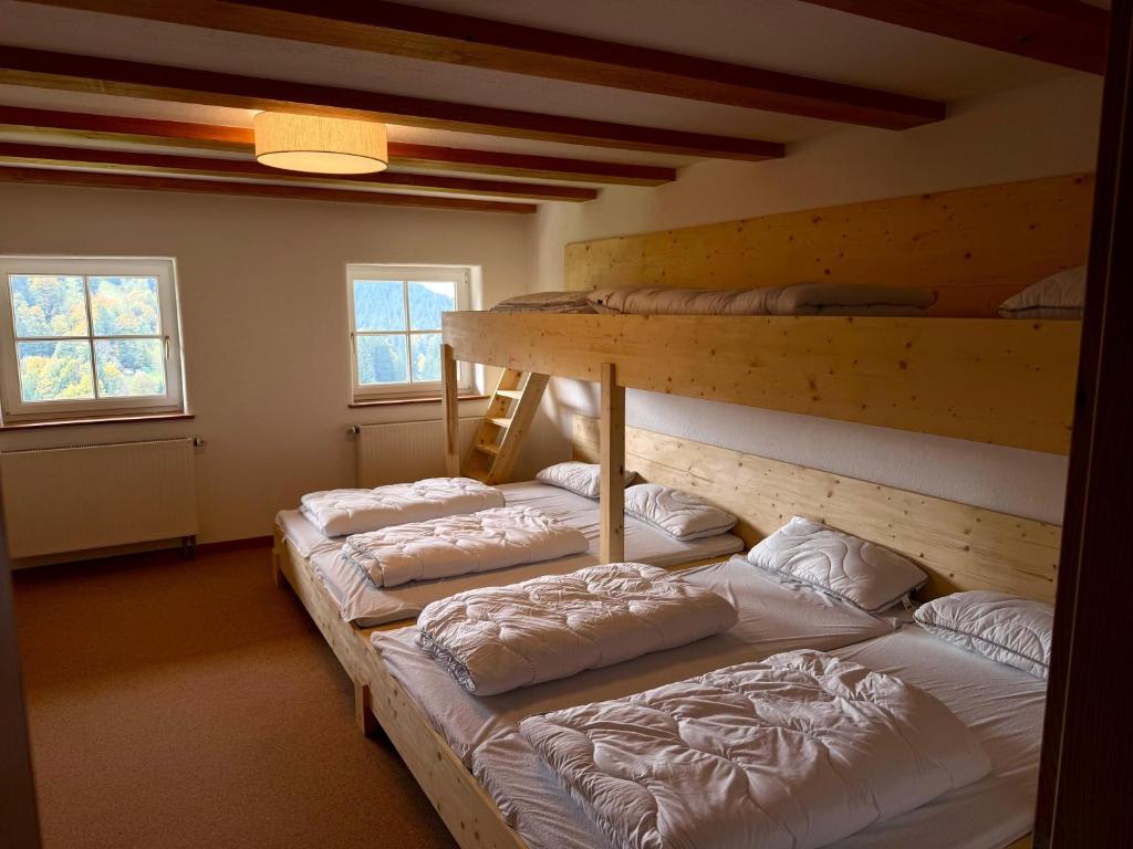 Voodi või voodid majutusasutuse Alpe Sonnenruh toas
