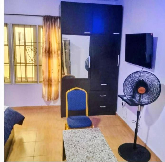 TV a/nebo společenská místnost v ubytování Short Let Apartments in Lagos Business School Lekki Ajah