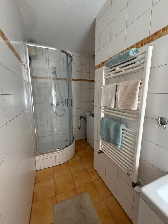 Koupelna v ubytování Tropical Room - Self Check In - Bad Nauheim