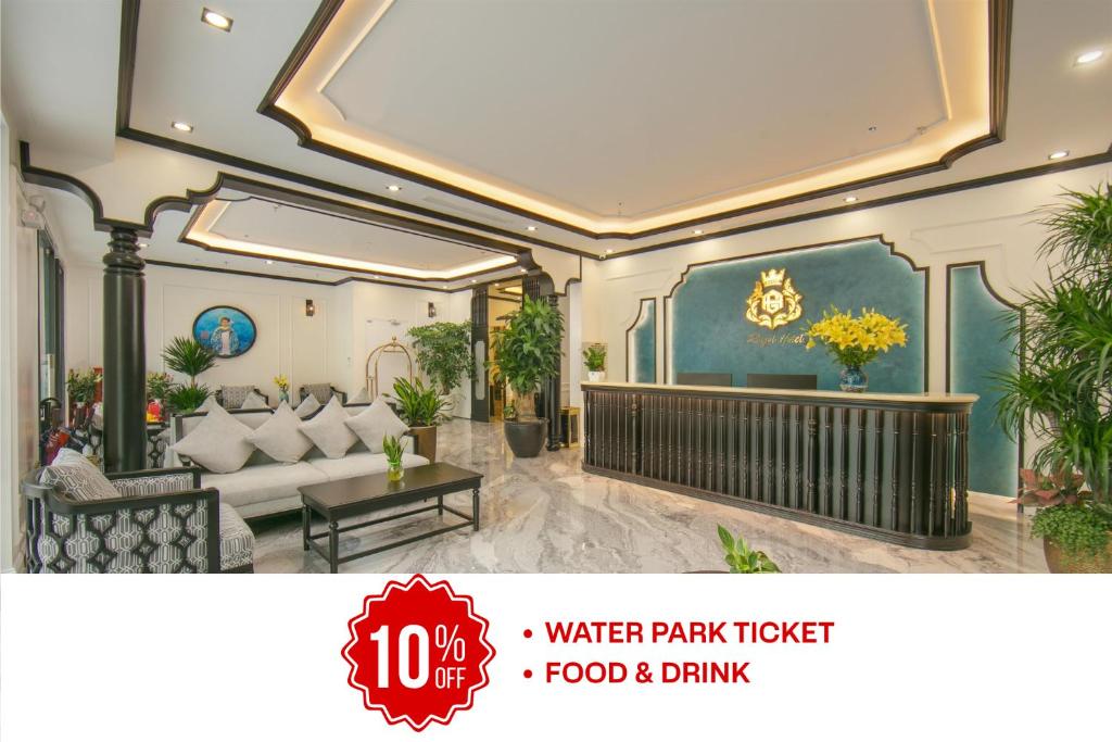 a rendering of a water park ticket food drink room at Royal Hotel - Vinhomes Ocean Park 3 in Ðình Loan